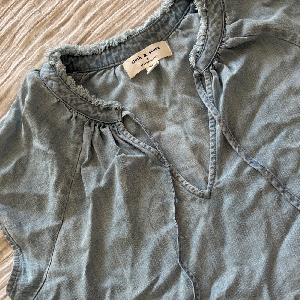 Anthropologie Blue Mini Dress
